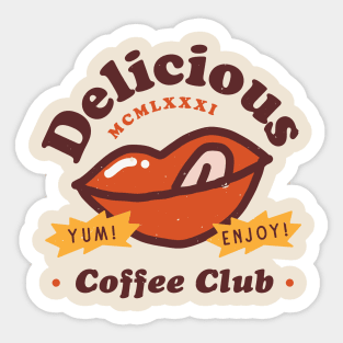 Delicious Coffee Club Sticker